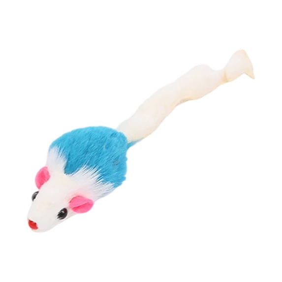Interactive Electronic Plush Mouse Cat Toy, Automatic Squeaky Furry Mice Pet Toys, for Puppy Kitten Indoor Playing 4.3In