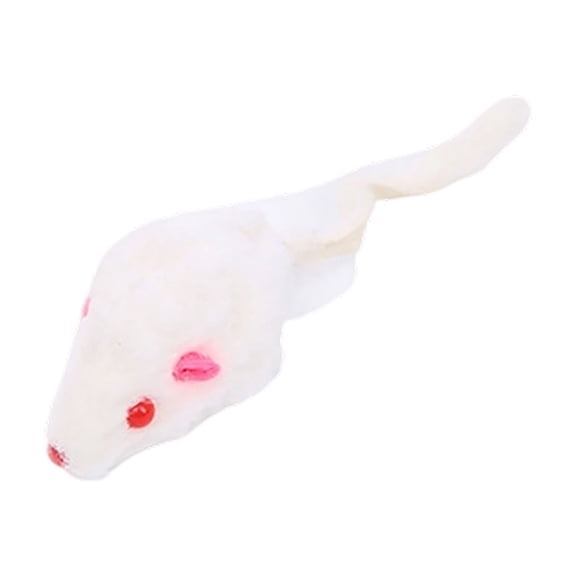 Interactive Electronic Plush Mouse Cat Toy, Automatic Squeaky Furry Mice Pet Toys, for Puppy Kitten Indoor Playing 4.3In
