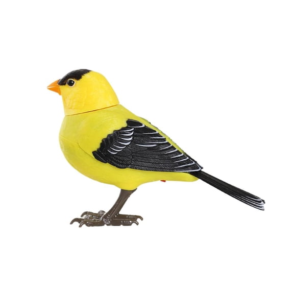 Interactive Electronic Singing Bird Toy Realistic Flapping Motion Sound Activated Pet Cat Dog Stimulation Home Office Decoration Gift
