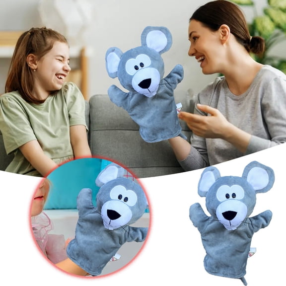 Interactive Finger Puppets Set with Moving Mouth for Children Story Performance Play Toy Blue 14 cmx24 cm