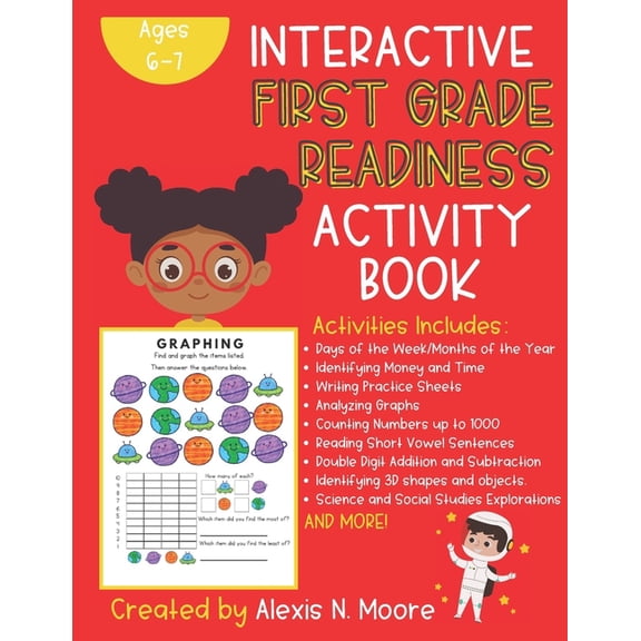Interactive First Grade Readiness Activity Book, (Paperback)