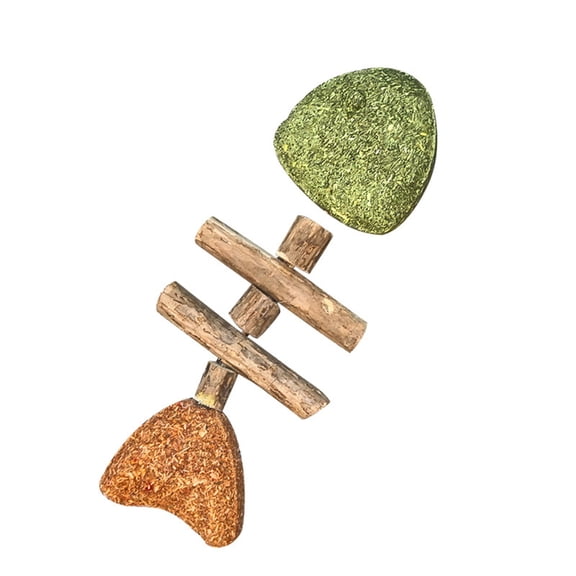 Interactive Fishbone Cat Chew Toy for Indoor Cats Promotes Health and Teething