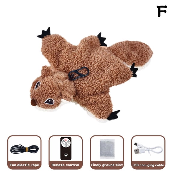 Interactive Flapping Bird Cat Toy, Automatic Chirping Sounds, Remote Control Operation, Rechargeable with Feather Tail, Self Flying Bird Cat Toy