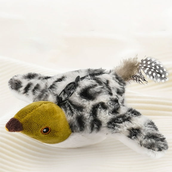 Interactive Flying Chirping Bird Cat Toy with Remote Control for Indoor