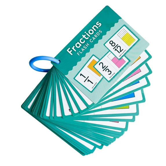 Interactive Fraction Cards Study Aid With Visual Examples Educational Materials For Teachers Parents Math Practice