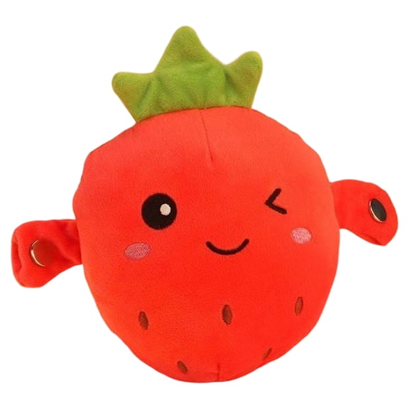 Interactive Fruit Musical Sensory Toys, Fruit Beat Plush Toy with Sound Effects, Educational Game Toy for Indoor Outdoor (Strawberry)