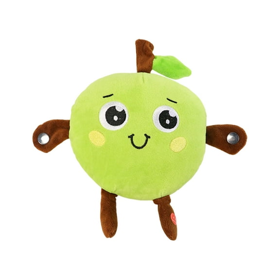 Interactive Fruit Plush Toy Human Body Induction Musical Instrument Singing Stuffed Animal Touch Sensitive Rhythm Toy for Party Entertainment Green