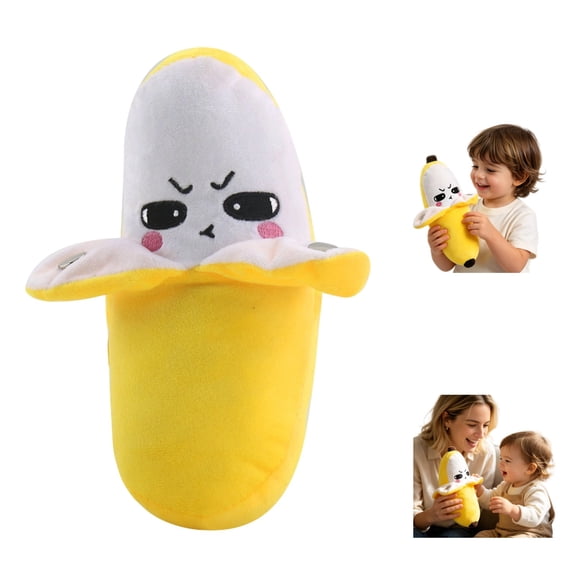 Interactive Fruit Sensor Beat Piano Toy, Parent-Ch---ild Musical Doll, Early Education Rhythm Game, Touch-Sensitive Learning Tool, Safe Cloth Material for Toddlers, No Battery Required(Banana)