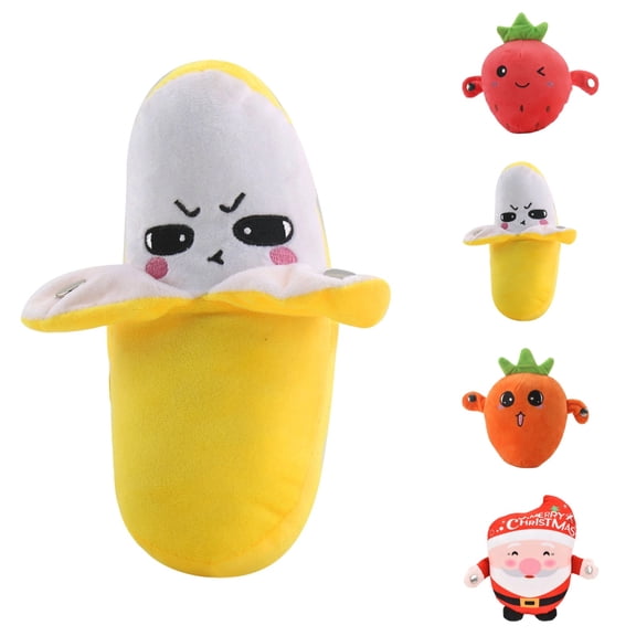 Interactive Fruit Sensor Beat Piano Toy, Parent-Ch---ild Musical Doll, Early Education Rhythm Game, Touch-Sensitive Learning Tool, Safe Cloth Material for Toddlers, No Battery Required(Banana)