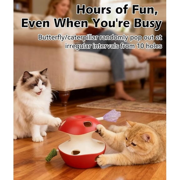 Interactive Fruit Shape Cat Toy, Indoor Hunting Activity Accessory, Curiosity Training Play Toy For Cats, Lightweight Swatting And Chasing Entertainment Companion