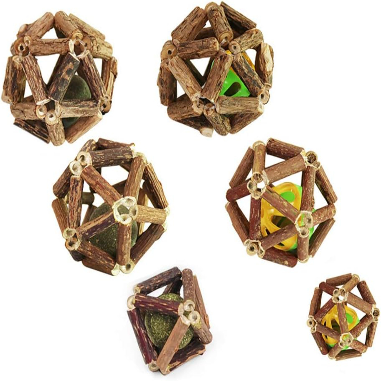 Interactive and Fun Durable Silvervine Catnip Ball Toothbrush Toy for