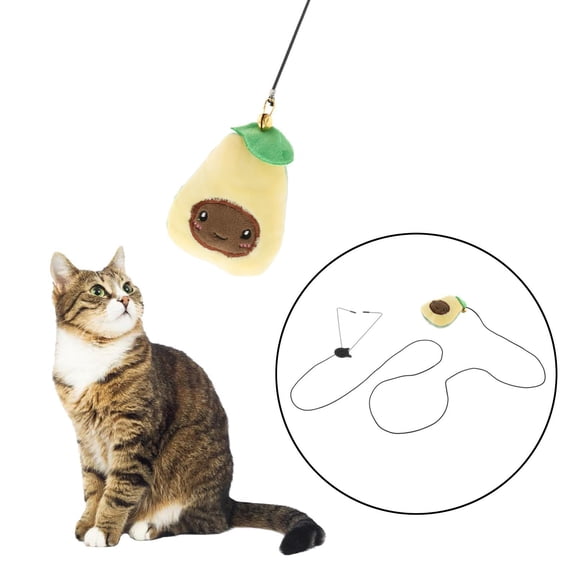 Interactive Funny cat Hanging Door Adjustable Cat Toys for Scratching Kitten IQ Training Play Games Bouncing , Yellow