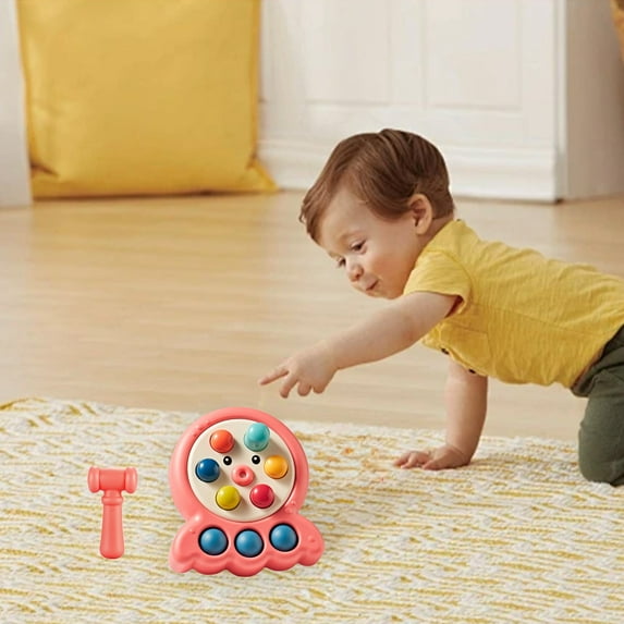 Infant Sensory Toy, Hammer Shape Interactive Play, Motor Skills Development, Hand-Eye Coordination, Colorful Buttons, Baby Learning Toy, Early Stimulation