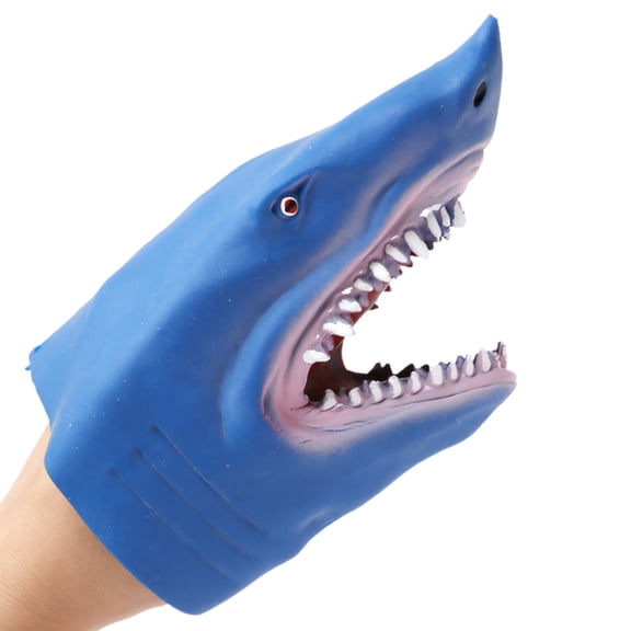 Interactive Hand Puppet Vinyls Toy With Articulated Jaw Soft Stuffed Fish For Kids Role Play Christmas Birthday Party Activities