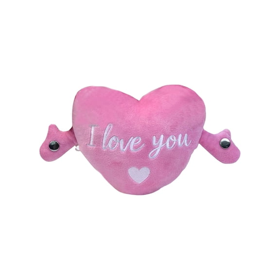 Interactive I Love You Heart Plush Pillow Soft Fluffy Material Ideal For Couples Home Decor Romantic Gift Well-Made Durable Toy Suitable For Daily Use