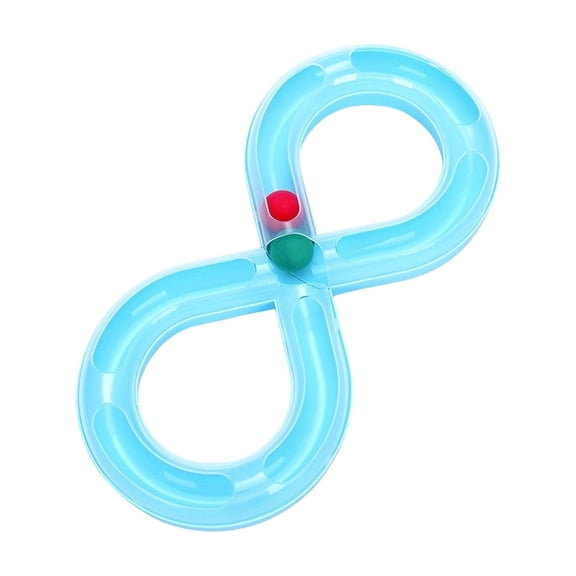 Interactive Infinity Track Cat Toy, Self-Play Roller Ball Circuit for Boredom Relief, 8-Shaped Puzzle Toy for Indoor Kittens, Exercise and Mental Stimulation Pet Supplies