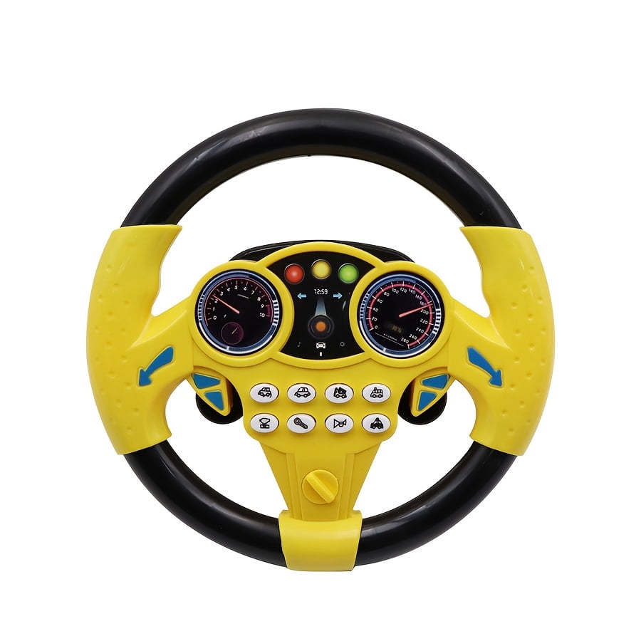 Interactive Kids Driving Simulator Steering Wheel Toy with Suction Cups ...