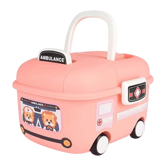 Interactive Kids Storage Trunk With Smooth Edged Construction Portable Handle For Playtimes Organization