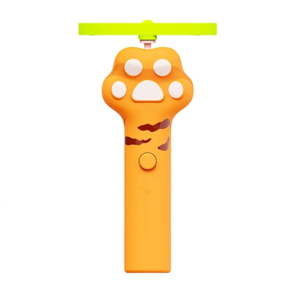 Interactive LED Pet Toy, Cat Fetch Toy, Rechargeable Flying Disc Launcher with 7 Flying Discs, Cat Interactive Hunting Toys for Outdoor & Indoor (Yellow)