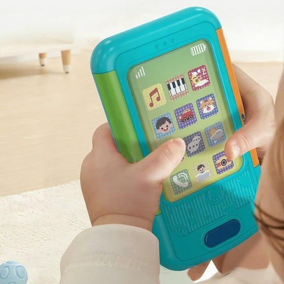 Interactive Learning Phone Touch Screen Toy with Music Lights Stories Early Education Sensory Development Activity Device