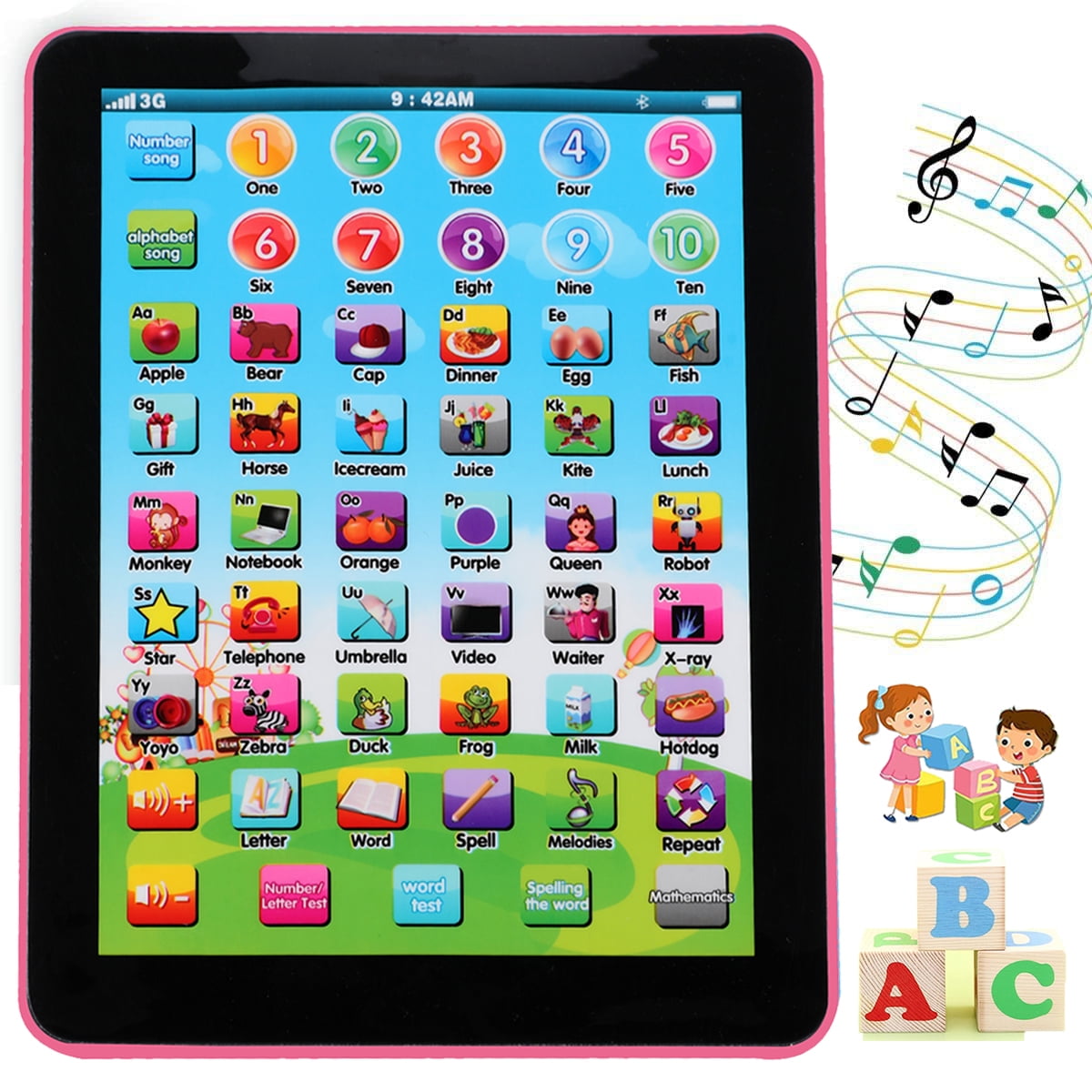 Interactive Learning Tablet for Children, 5-in-1 Educational Toy ...