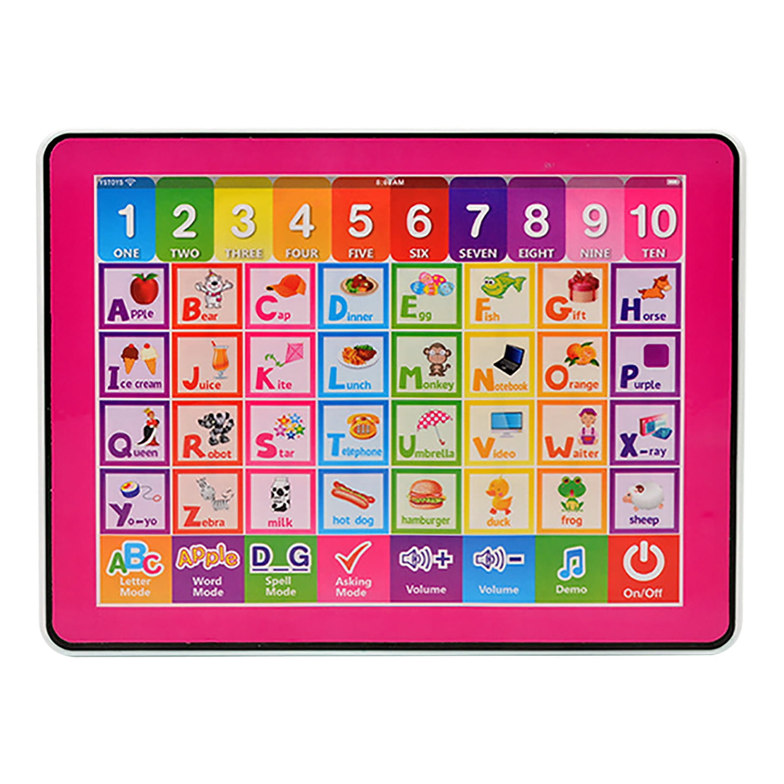 Interactive Learning Tablet for Kids - Educational ABC & Numbers Toy ...