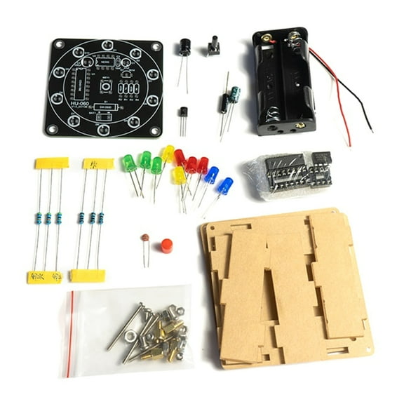 Interactive Learning Tool DIYer LED Spin Wheel Kit for Students and Teens to Explore Electronics, Stimulating Creativity