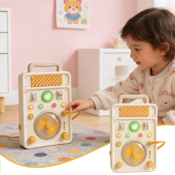 Interactive Light & Sound Busy Board Toy, Montessori Circuit Exploration Activity Panel with Switches, Knobs & Lights, Educational Sensory Toy for Toddlers’ Fine Motor Skills