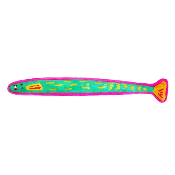Interactive Long Fish Catnip Toy for Boredom Relief, 19.7in x 2.0in Stuffed Plush Fish Kick Stick, Refillable Catnip Toy for Indoor Cats