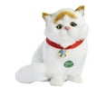 thumbnail image 1 of Interactive Meow Cat Plush - Handcrafted Realistic Fluffy Companion with Sound, Soft Stuffed Animal Decor, Lifelike Collectible Gift for 3+ Years, Cuddly Sensory Toy, 1 of 2