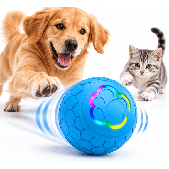 Smart Interactive Pet Ball Toy, USB Rechargeable Rolling Dog Toy
