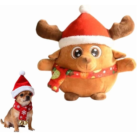 Interactive Moving Squeaky Dog Toy Rechargeable Washable Plush Pig