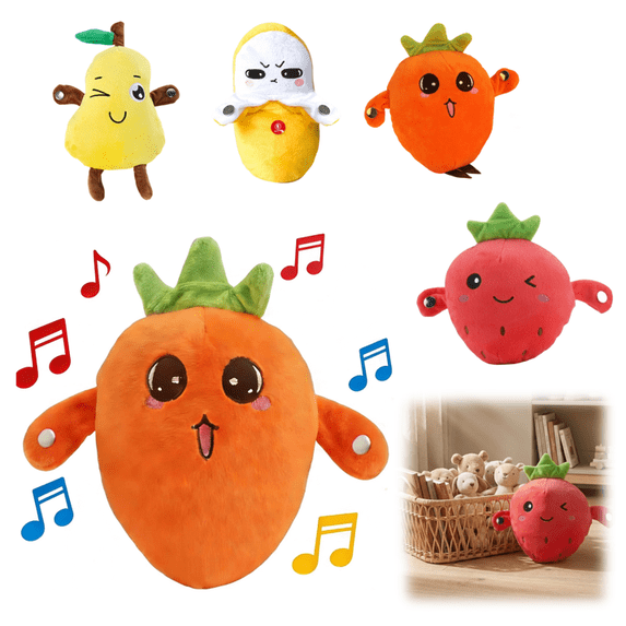 Interactive Music Plush Toy, Banana Plush Musical Sensory Toy with Sounds, Soft Plush Toys, Sensory Fabric Toys for Christmas and Birthday Gifts A