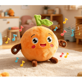 Interactive Music Plush Toy, Musical Sensory Plush Toy with Touch-Activated Sounds, Skin Sensing Metronome,Soft Fruit-Shaped Interactive Plushes for One & Two-Player Play with Family