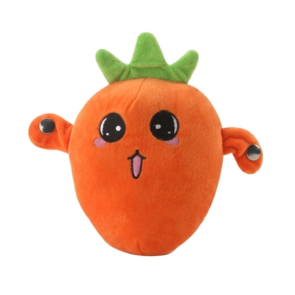 Interactive Music Plush Toy, Orange Radish,Touch Sensitive Soft Fruit Musical Toy, Induction Singing Sensory Toy