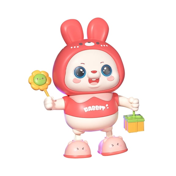 Interactive Musical Dancing Bunny Toy with LED Lights for Early Learning Development in Toddlers and Kids