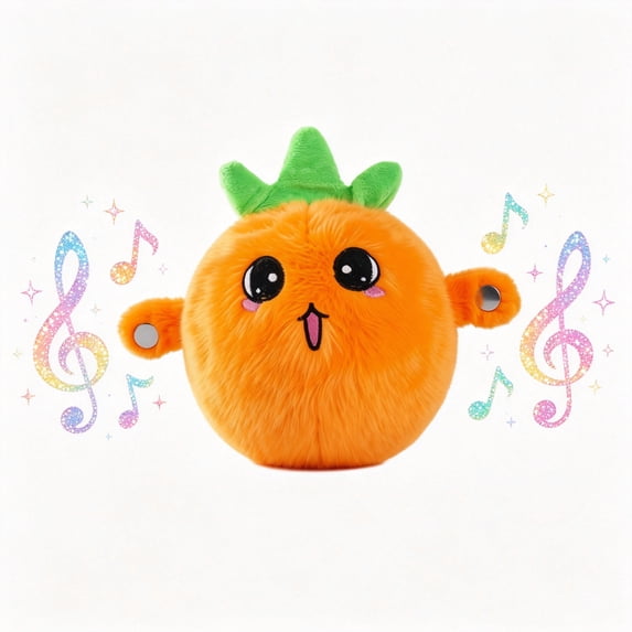 Interactive Musical Plush Toy, Soft Stuffed Animal Doll Family Home Recreation Activity Learning Skill Improvement Requires 3 AA Batteries Not Included Manual Play(No Battery)