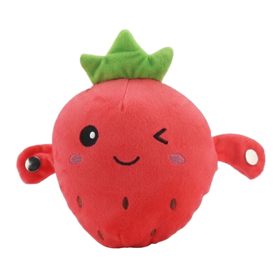 Interactive Musical Strawberry Plush Toy Rhythm Induction Sound Toy Musical Interaction Sensory Stuffed Animal for Home Learning and Educational Support A101