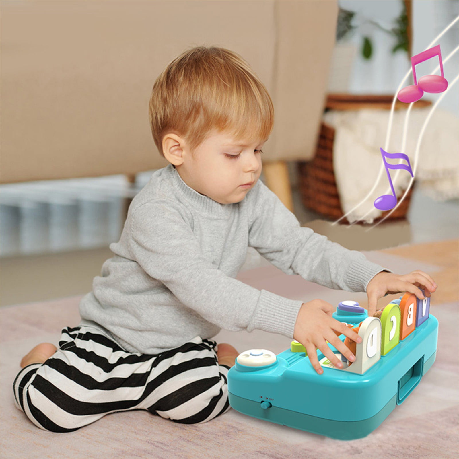 Interactive Musical Toy For Kids With Animals Figures Bright Colors