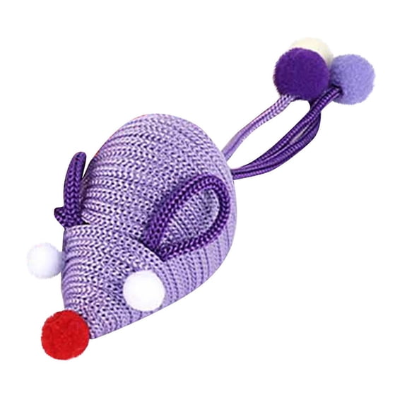 Interactive Nylon Mouse Cat Toy, Durable Squeaky Teething Dental Chew, Lightweight Simulation Rodent for Indoor Play, Colorful Exercise Training Toy for Boredom Relief