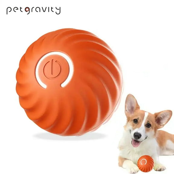 Interactive Pet Ball, USB Charging Smart Dog Toy Ball, LED Motion Activated Rolling Pet Toy Ball Durable Materteral