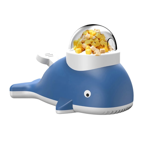Interactive Pet Feeder Toy for Cats & Dogs – Whale-Shaped Educational Food Dispenser, Slows Down Eating, Safe Food-Grade Plastic, Easy to Clean, Fun for Pets – Blue, Blue