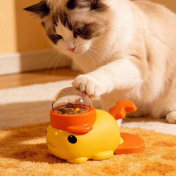 Interactive Pet Food Dispenser Toy for Cats and Dogs – Slow Feeder with Puzzle Design for Mental Stimulation and Healthy Eating