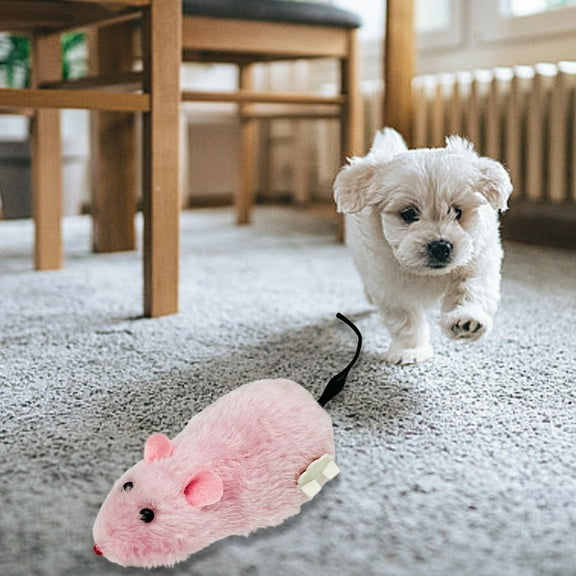 Interactive Pet Toy Mouse, Moving Automatic Dog Toys Mice Electronic with Furry Tail, Automatic Squeaky Dogs Toys for Pet Indoor/Outdoor Exercise