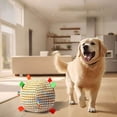thumbnail image 1 of Interactive Plush Ball Dog Cat Toy with Bell Bite Resistant Soft Chew Toy for Indoor Play Small Medium Pets Lightweight Fetch Training Ball Grey 1 Pc, 1 of 7