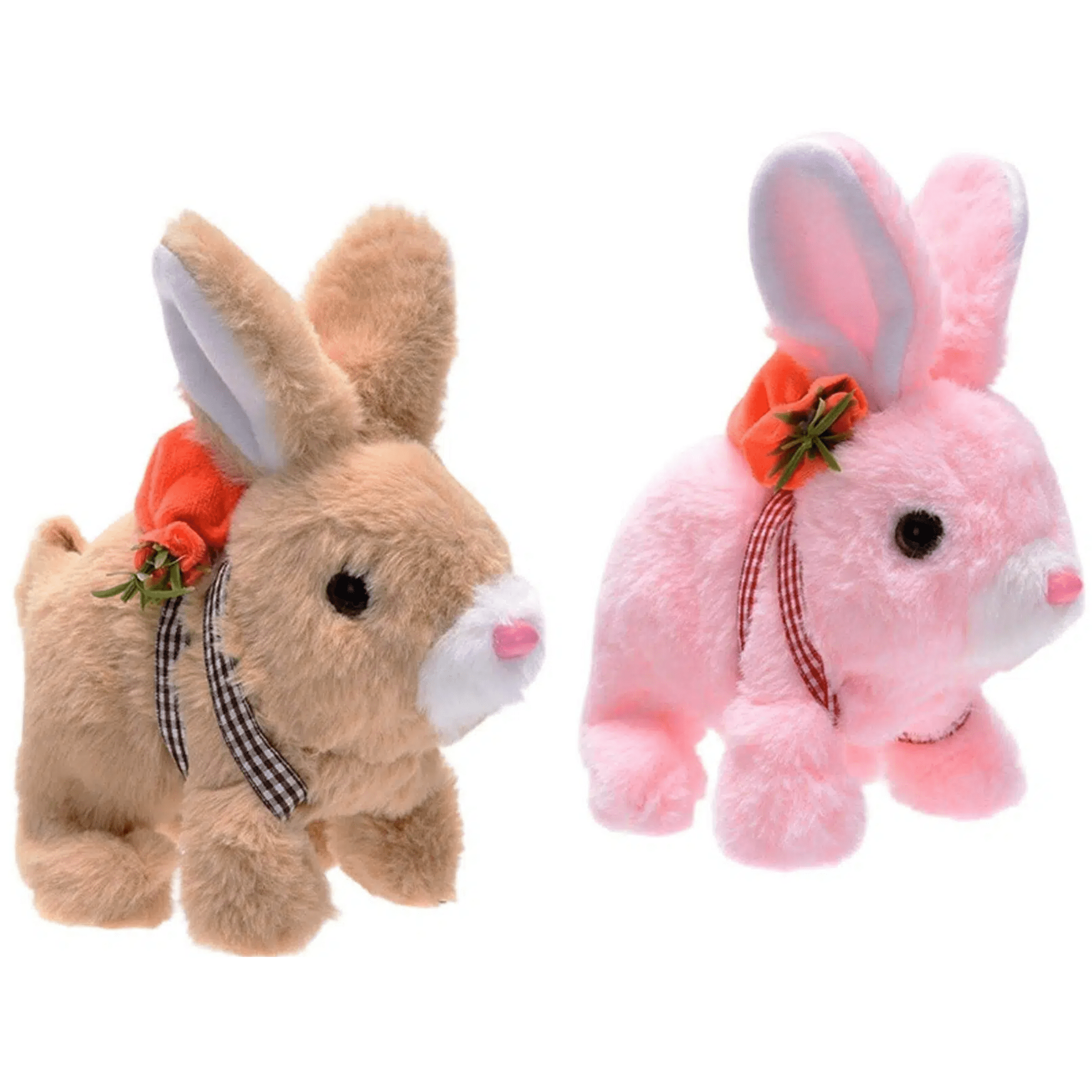 Interactive Plush Bunny Backpack with Moving Ears & Sounds, Walking Electronic Pet Rabbit with Tail Wagging, Remote Control Stuffed Animal Toy, Easter Basket Stuffers Gift for Kids