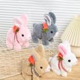 thumbnail image 1 of Interactive Plush Bunny Backpack with Moving Ears & Sounds, Walking Electronic Pet Rabbit with Tail Wagging, Remote Control Stuffed Animal Toy, Easter Basket Stuffers Gift for Kids, 1 of 8