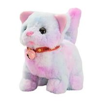 Interactive Plush Cat Toy with Walking and Meowing Realistic Stuffed Animal for Kids Perfect Gifts for Boys and Girls