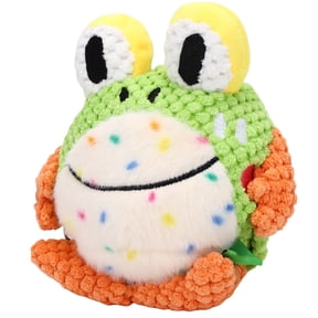Interactive Plush Dog Toy Active Moving Jumping Frog with Sounds 5.5 inches / 14 cm Washable Cover USB Rechargeable-