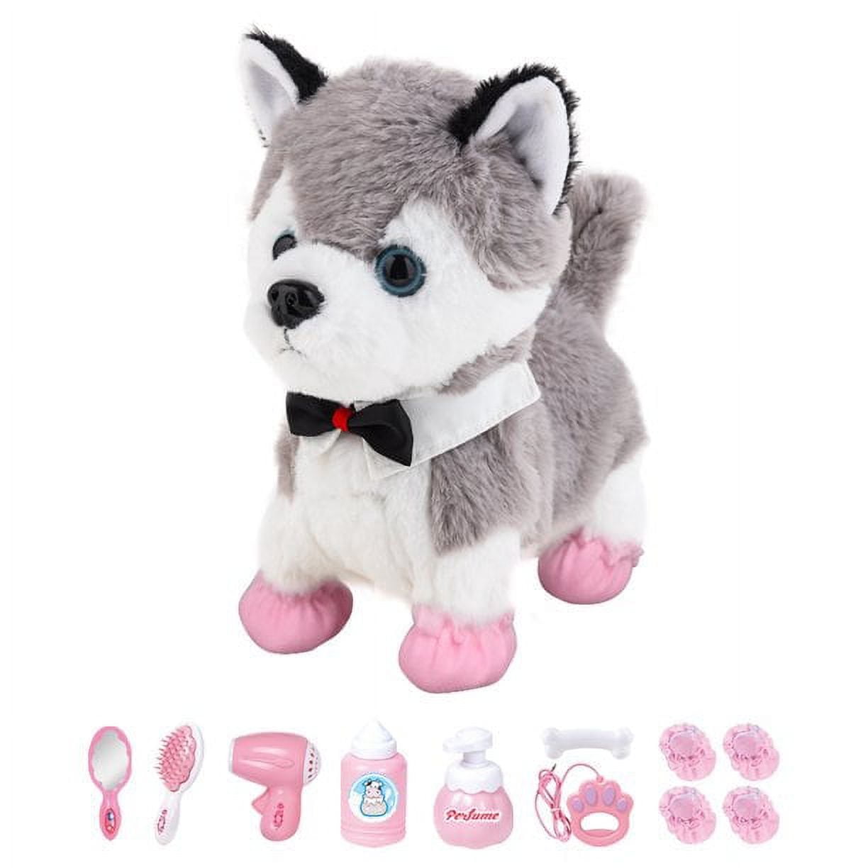  Esstaa Toy Puppy Plush Dog Animal with Control Leash